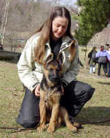 Jolanda med sin förare Patricia. 2005.04.16
